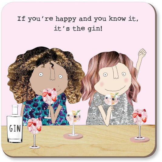 Rosie Made A Thing - Happy Gin - Coaster