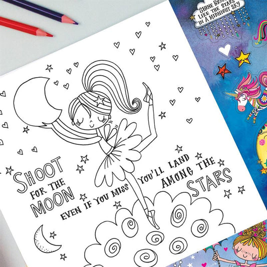 Rachel Ellen - Moondance - Colouring & Sticker Scene Book