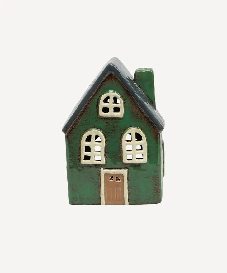 Alsace Tea Light Barn Green