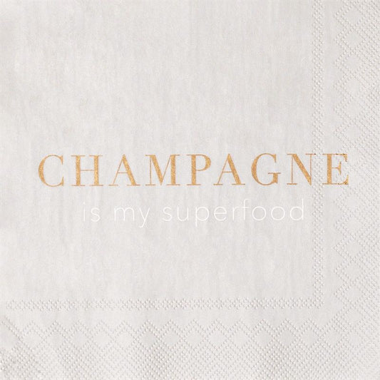 Räder - Champagne is My Superfood - Cocktail Napkin