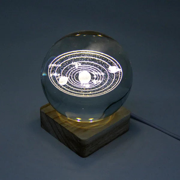 Galaxy Crystal Ball with Light