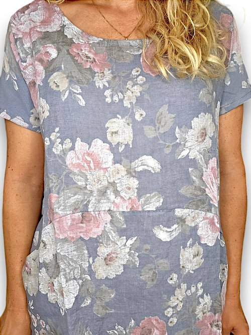 Helga May Scarlett Rose Jungle Dress | Petrol