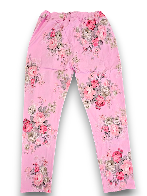 Bubblegum Pink High Tea Ripped Pants