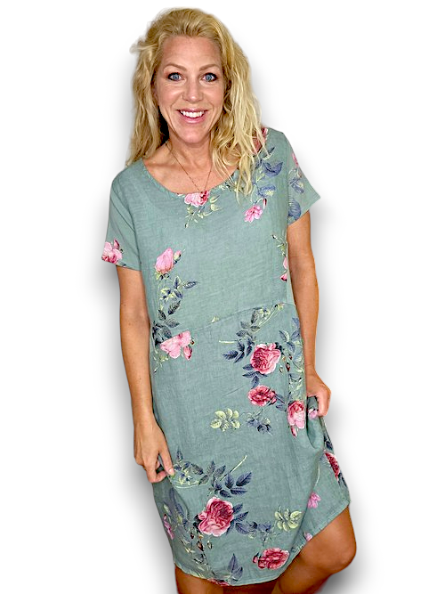 Helga May Thorn Rose Jungle Dress | Faded Forrest