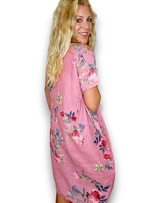 Helga May Thorn Rose Jungle Dress | Bubblegum Pink