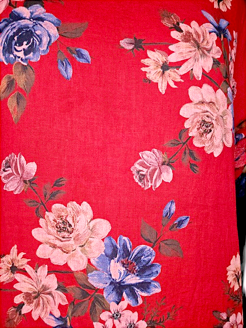 Red Bundle Flora Button Sleeve Hem Dress