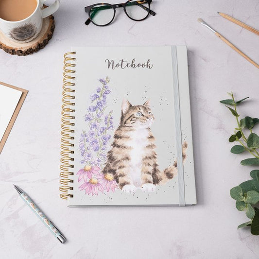 Wrendale 'Whiskers and Wildflowers' cat A4 notebook