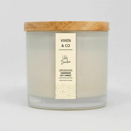 Vixen & Co Lotus Bamboo Husky Candle 250g