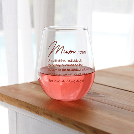 Mother's Day Stemless Wine Glass