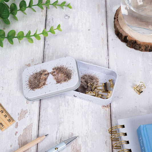 'Hogs and Kisses' Hedgehog Mini Gift Tin