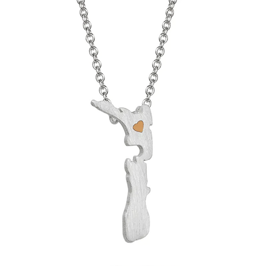 Little Taonga | NZ Map Necklace