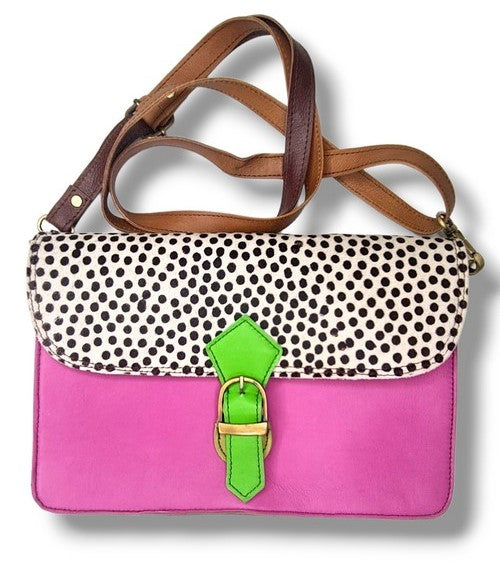Hey Herbee | Pinocchio Pink Black & White Mini Dot Bag