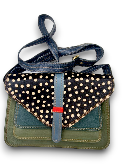 Hey Herbee | Figaro Bag Black Olive-White Mini Dot