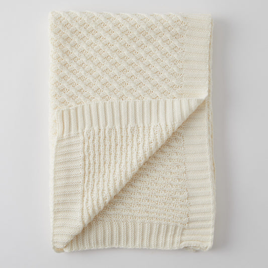 Cream Basketweave Blanket