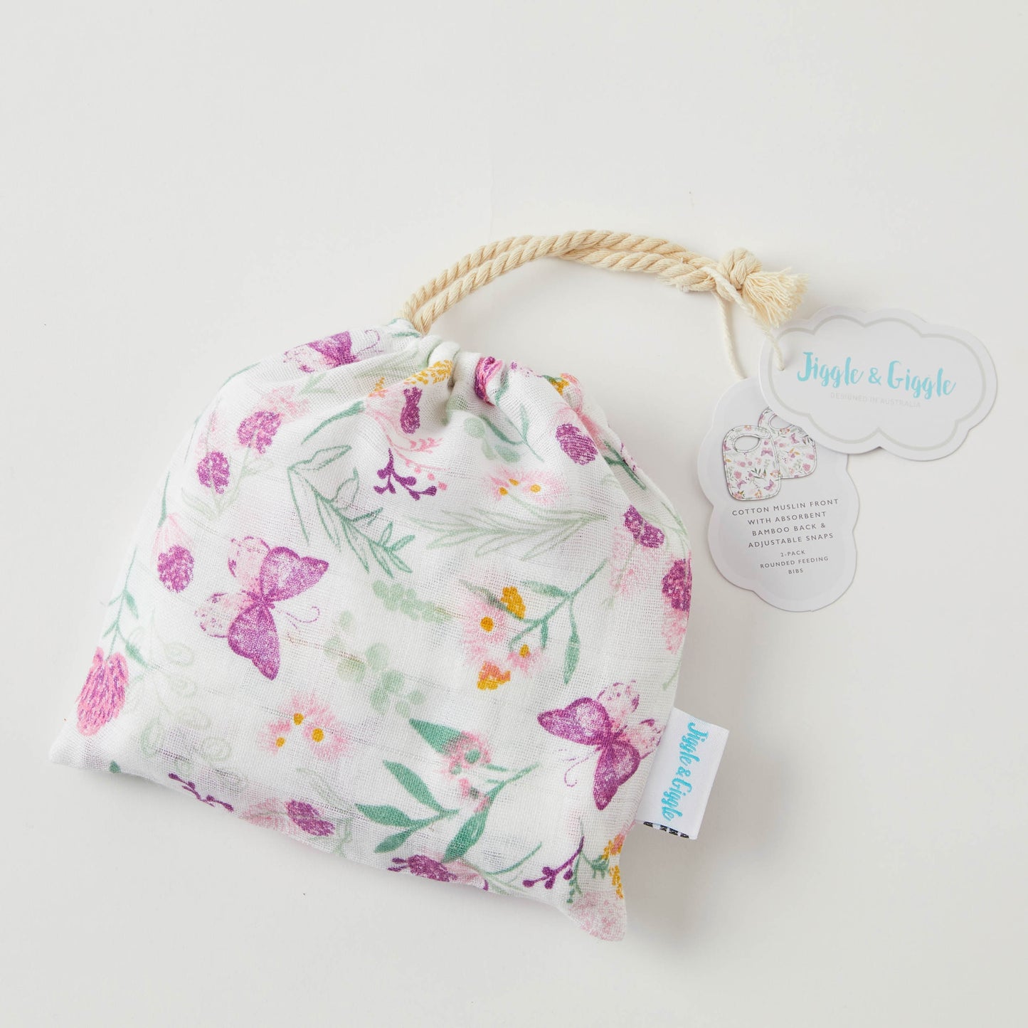 Muslin Bib 2 pack | Butterfly