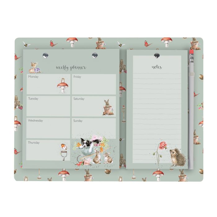 'Garden Friends' garden animal Weekly & Shopping Planner Pad