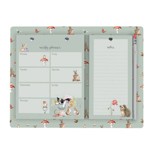 'Garden Friends' garden animal Weekly & Shopping Planner Pad