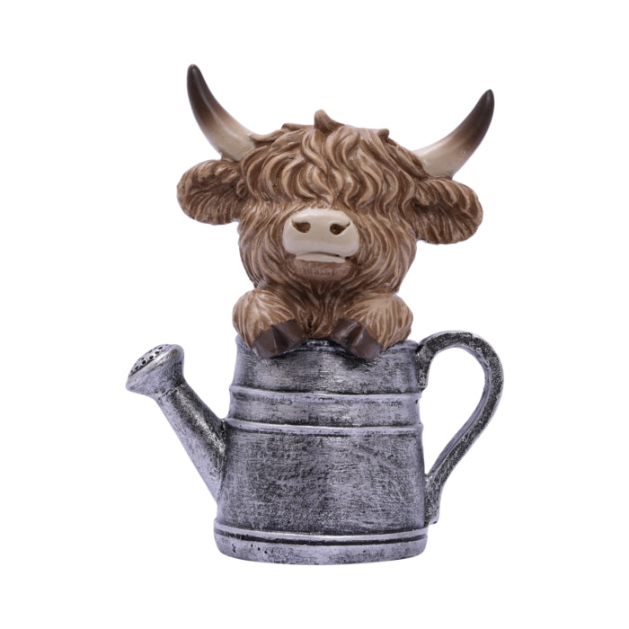 Saddle & Bloom Watering Can Highland Cow