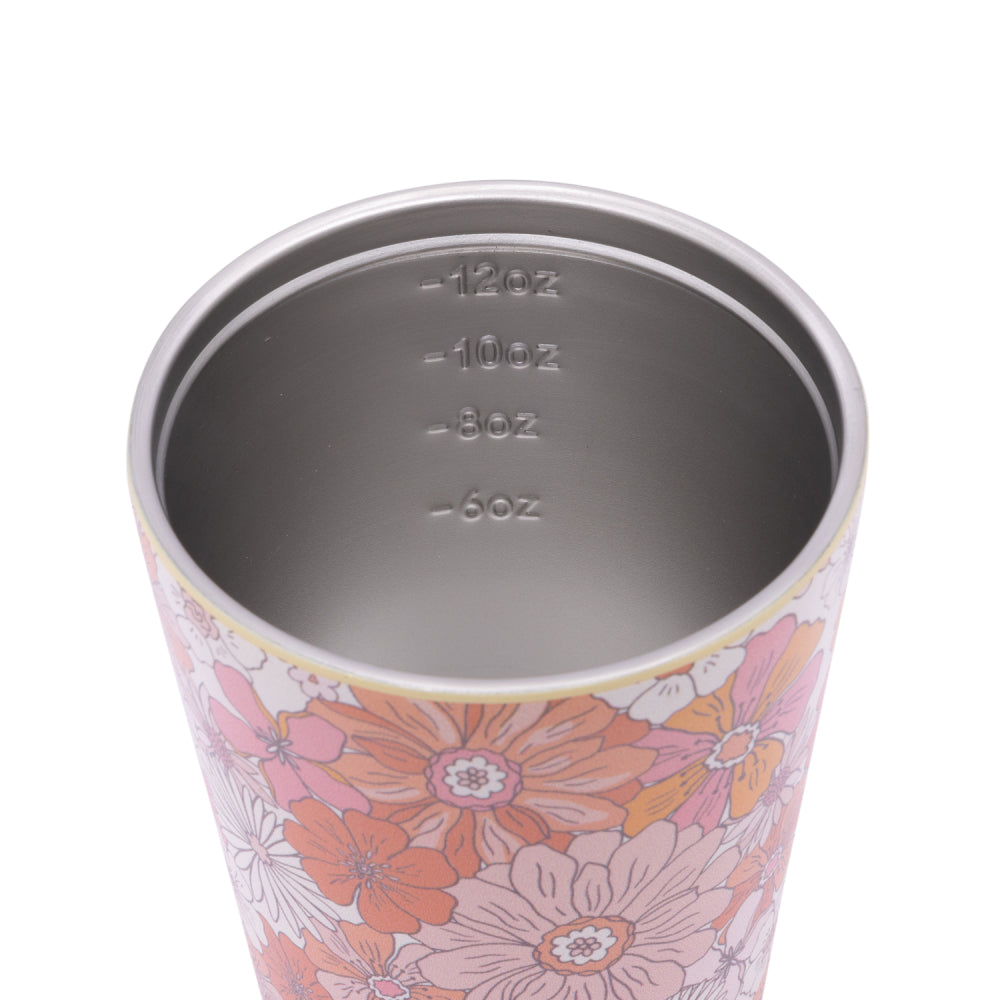 Retro Floral Coffee Cup 380ml