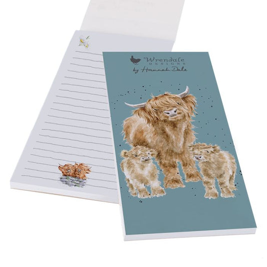 'Highland Wishes' Highland Cow Magnetic Shopping Pad