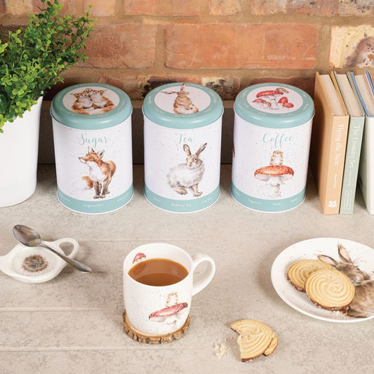Wrendale 'The Country Set' Country Animal Tea Coffee, Sugar Canisters