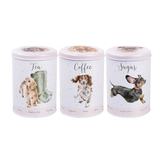 Wrendale 'A Dog's Life' Dog Tea Coffee, Sugar Canisters