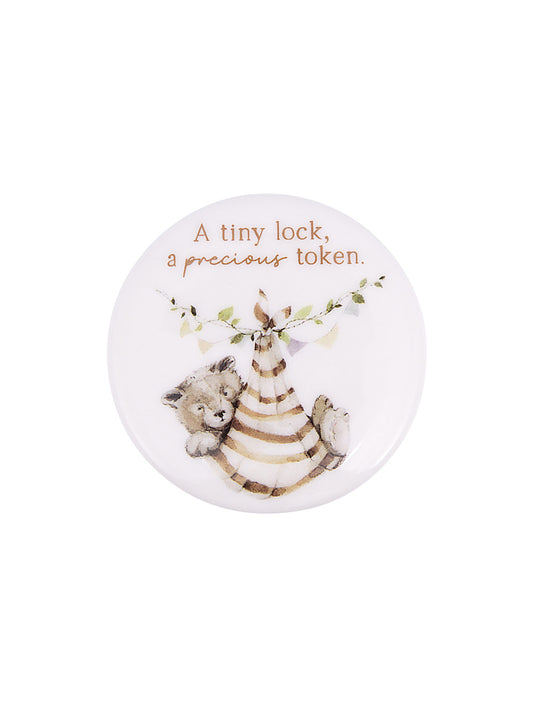 Tiny Wonders First Curl Ceramic Keepsake Box