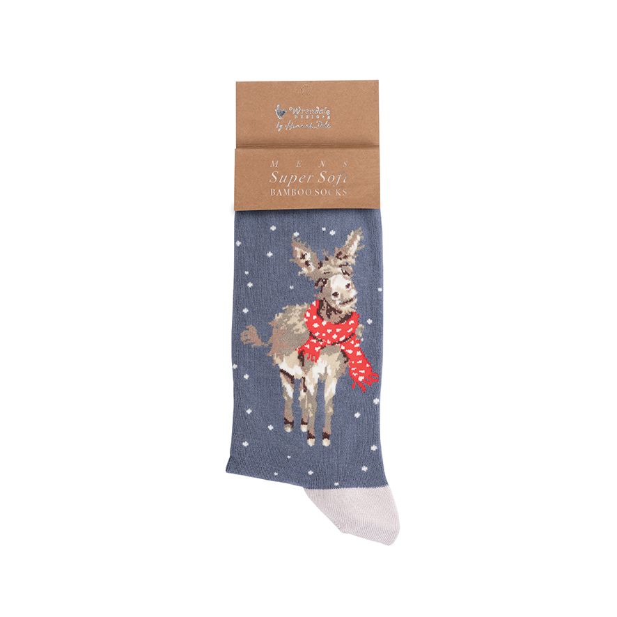 'All Wrapped Up' Donkey Men's Christmas Socks