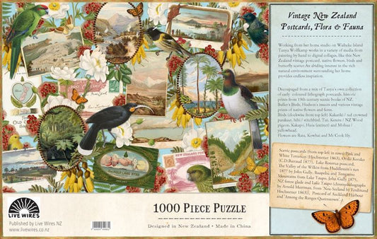 Wolfkamp & Stone - Birds & Postcard - 1000 Pce Puzzle
