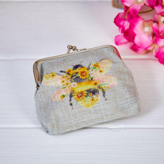 Sunflower Bee Coin Purse