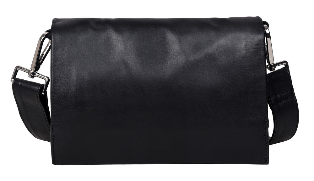 Louise Soft Leather Hand Bag w/flap - Florence Onyx