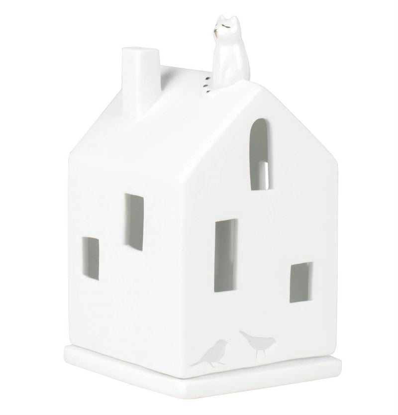 Räder - Cat On Roof - Porcelain Tealight House