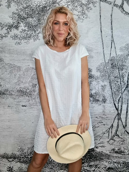 Helga May White Check & Polka Kennedy Dress