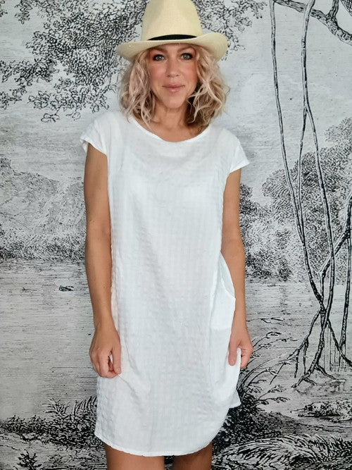 Helga May White Check & Polka Kennedy Dress