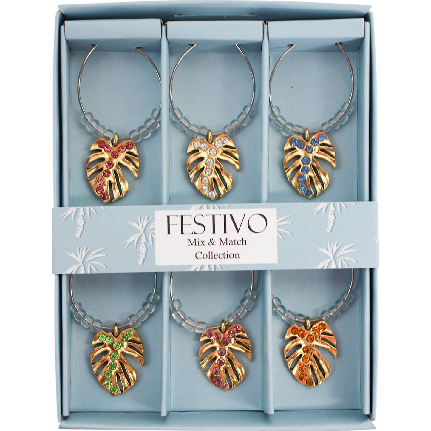 Wine Charms Leaf Set/6