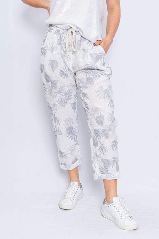 Lush Pants | White & Silver