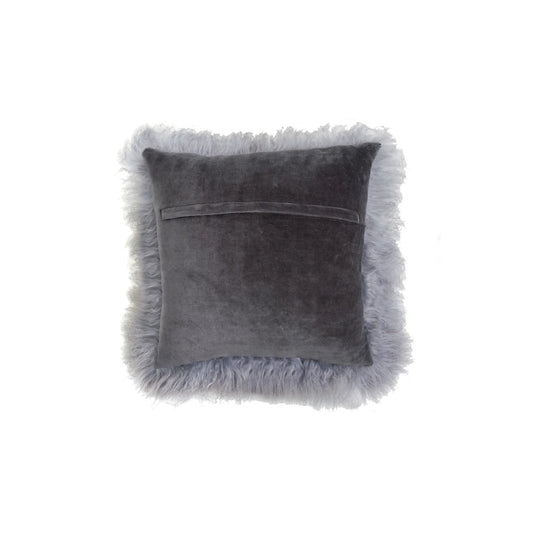 Tibetan Sheepskin Cushion • Dove