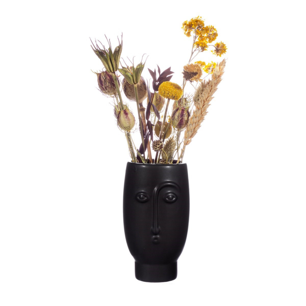 Mini Face Vase | Black