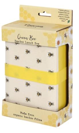Bee print bamboo lunch box