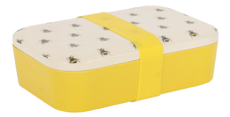 Bee print bamboo lunch box