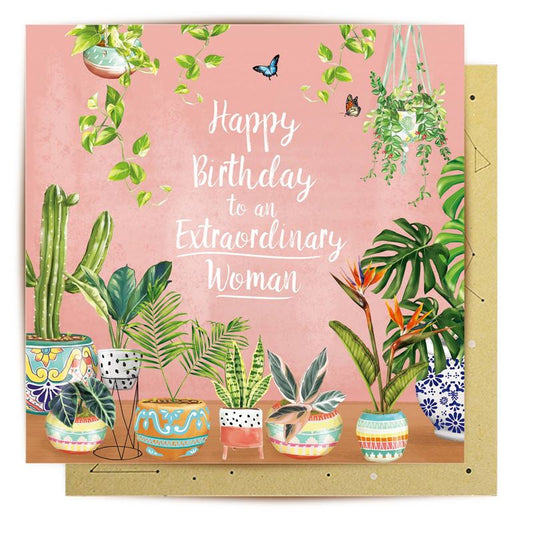 La La Land - Pot Plants - Birthday Card