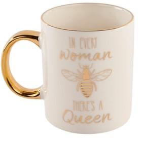 Gold queen bee mug