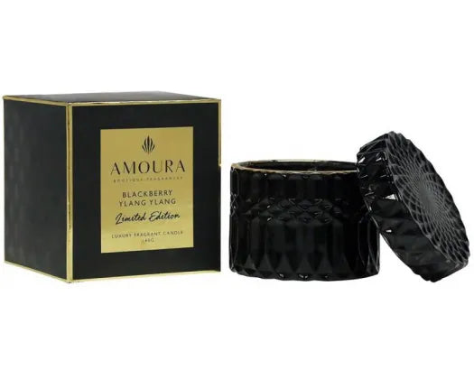 Amoura Cut Glass Candle | Berry and Ylang Ylang