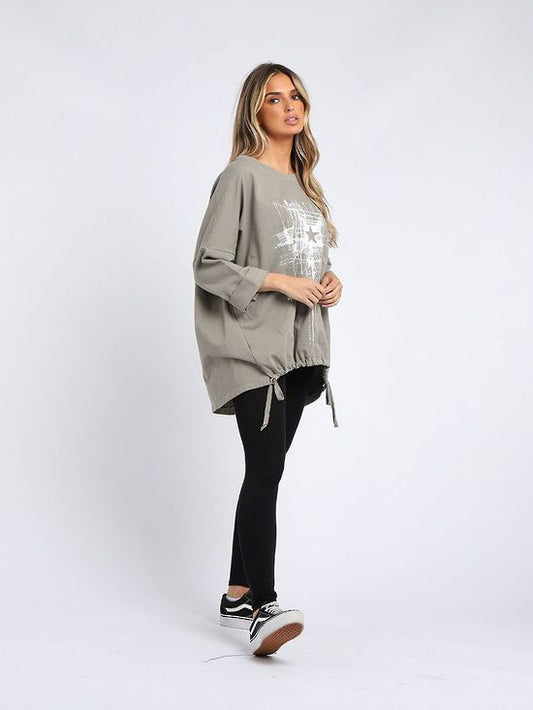 Starburst Cotton Sweater | Mocha