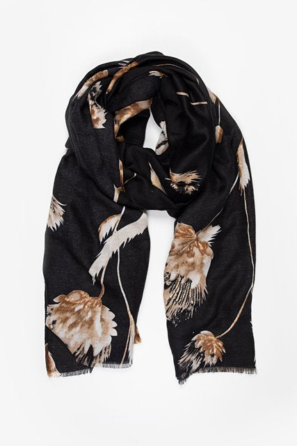 Scotch Thistle & Gold Foil Scarf