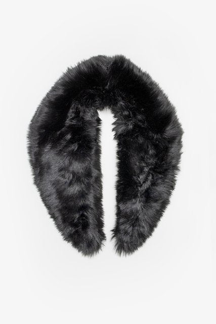 Faux Fur Collar Shrug | Black