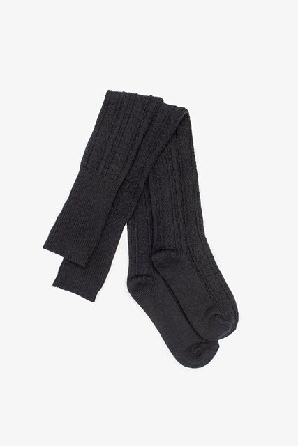 Over The Knee Sock | Cable Black