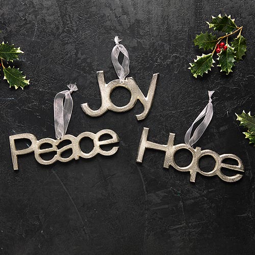 Silver Ornaments - Hope