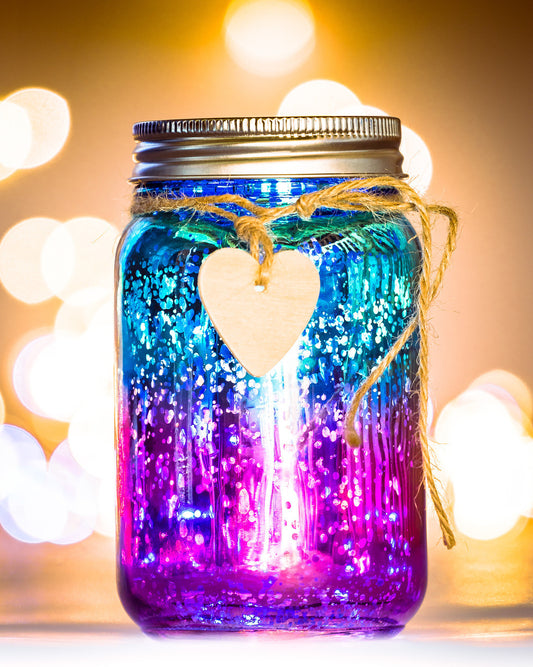 Large Ombre Sparkle Jars