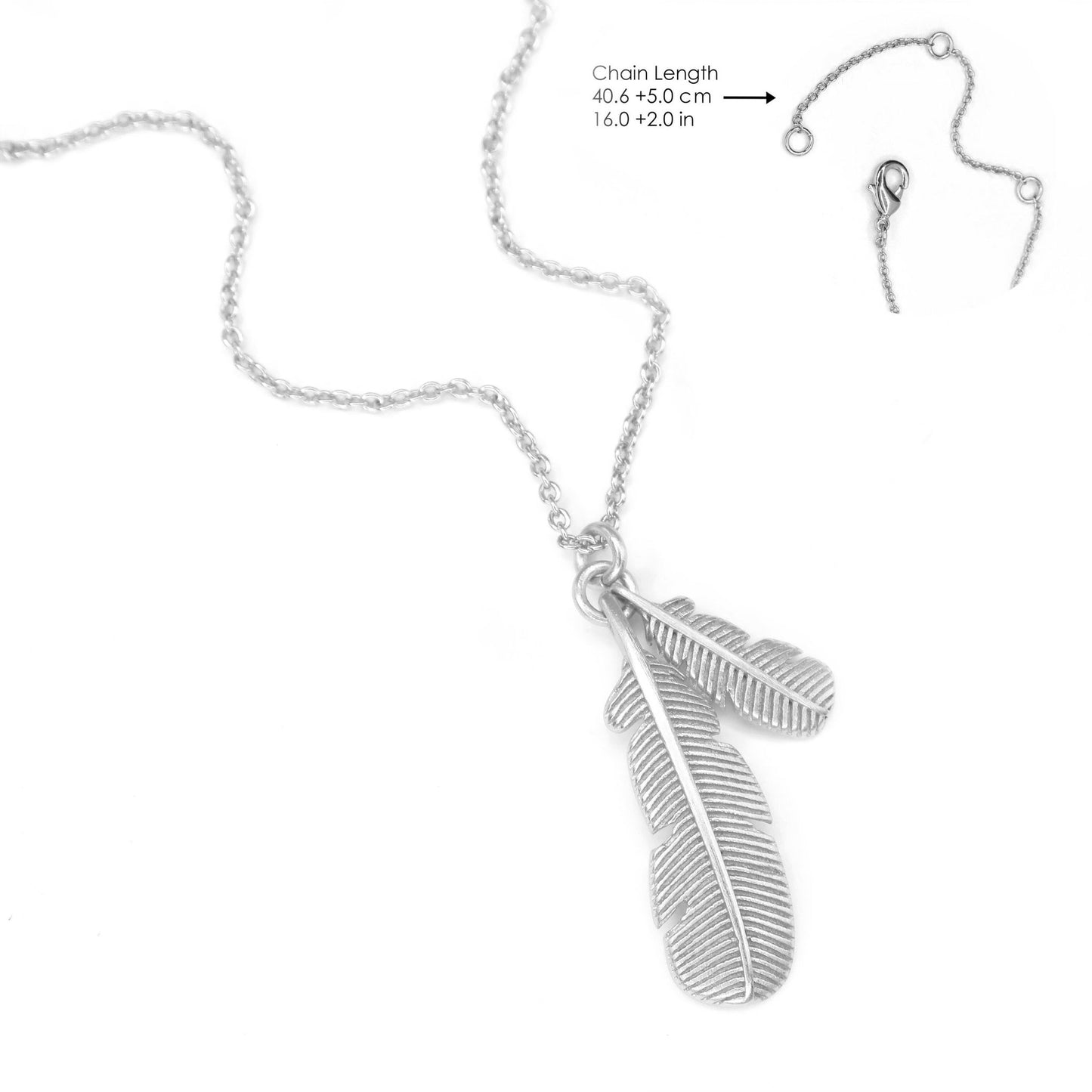 Little Taonga Silver | Huia Feather Necklace